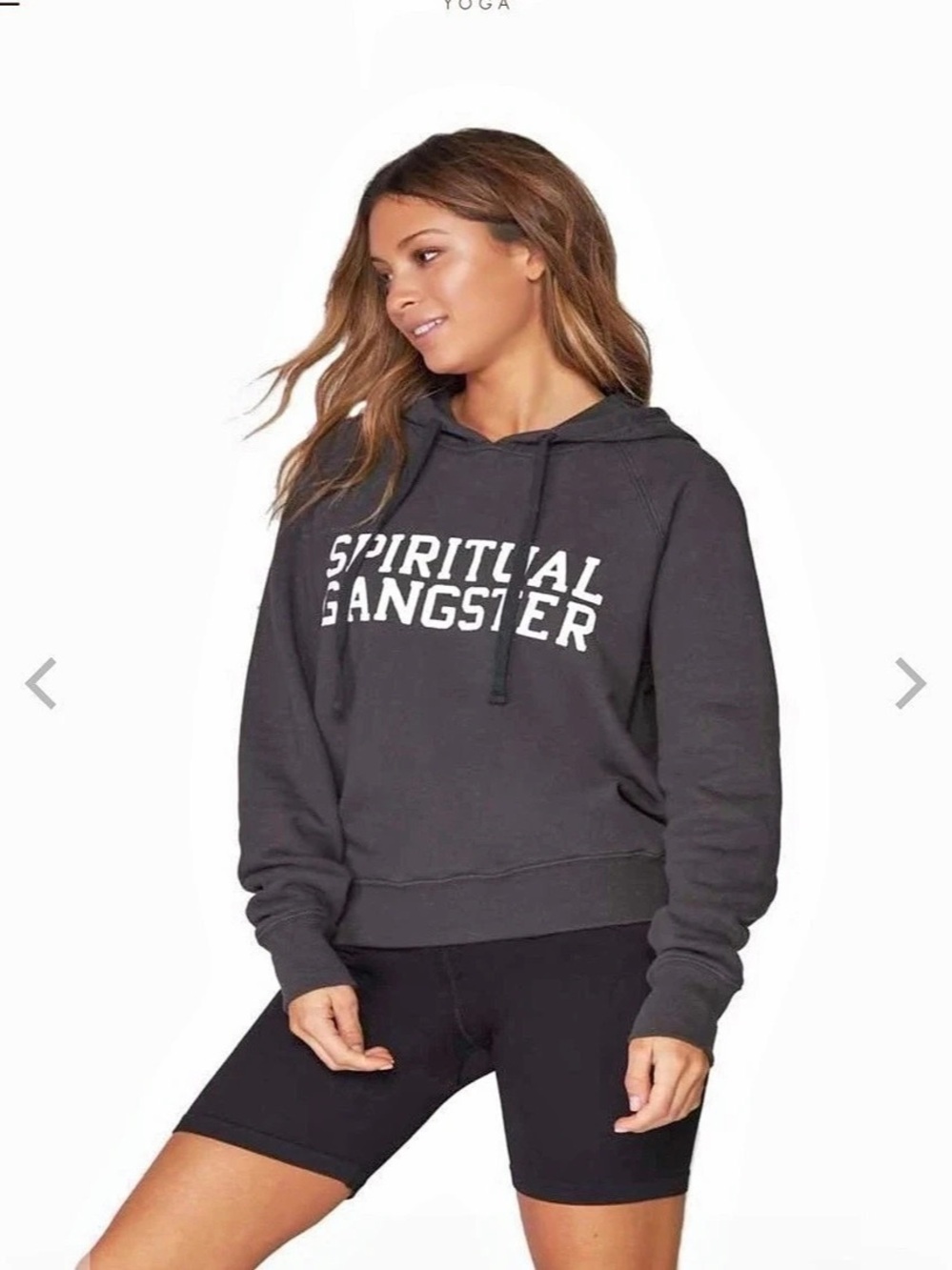 Spiritual Gangster 2008 Graphic Hoodie in Gray Size Small